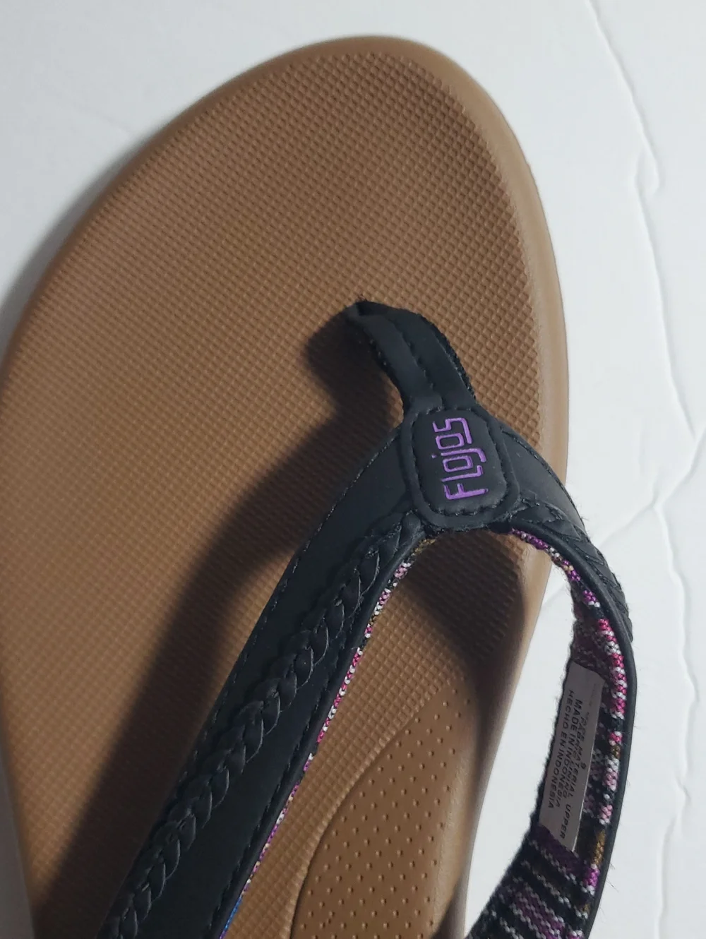 Flojos Flip Flops Size 9 Black Tan Women 9